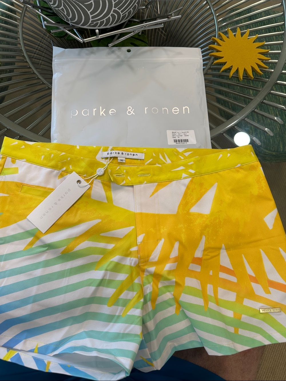 NWT Parke & Ronen Yellow Tropical swimsuit
